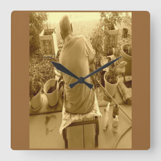 "Mein Platz" - benutzerdefinierte Wall-Uhr Quadratische Wanduhr