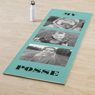 Mein Posse Custom Collage Foto Türkis Yogamatte