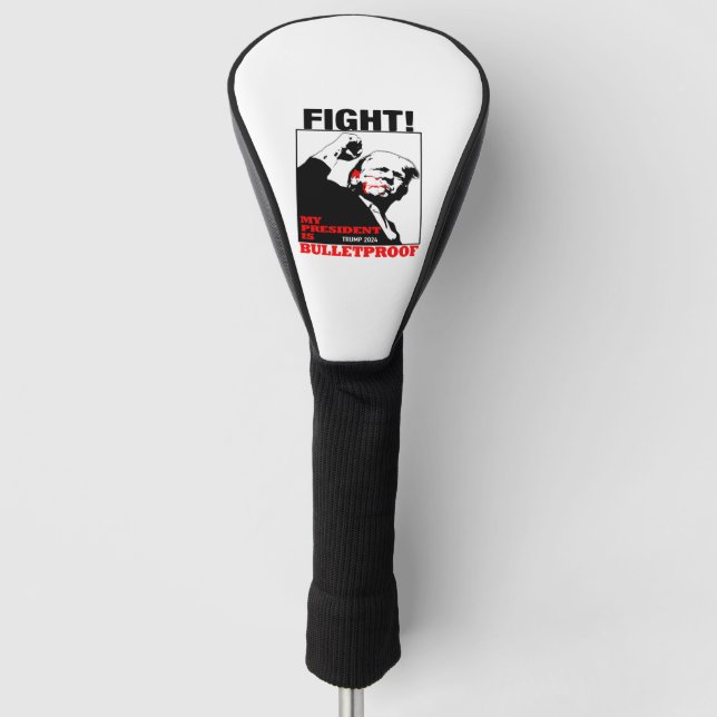 Mein Präsident ist kugelsicher Trump Golf Headcover (Vorderseite)