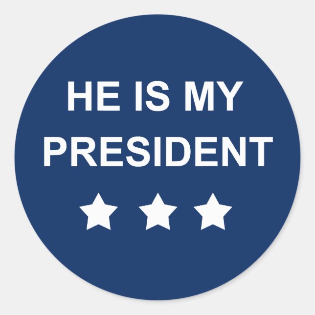 Mein Präsident Runder Aufkleber (Vorderseite)