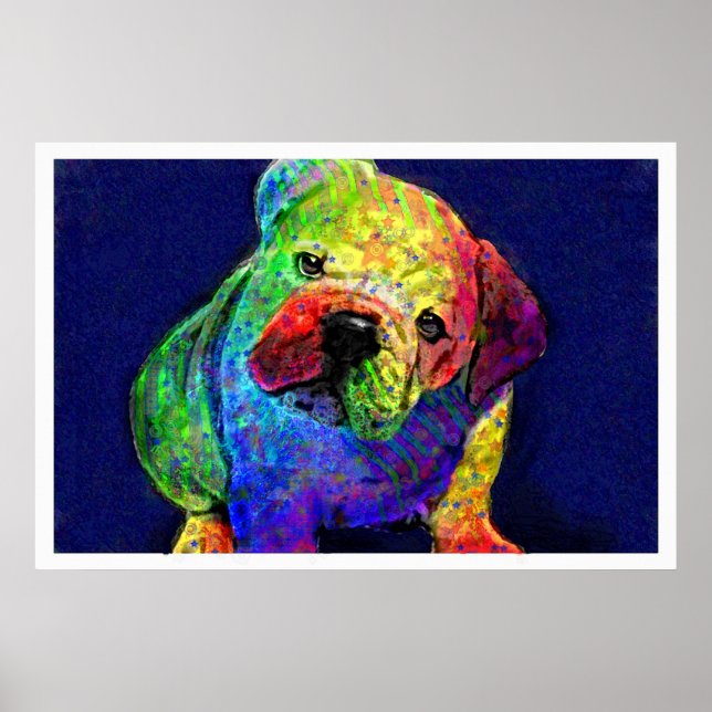 mein psychedelischer Bulldog Poster (Vorne)