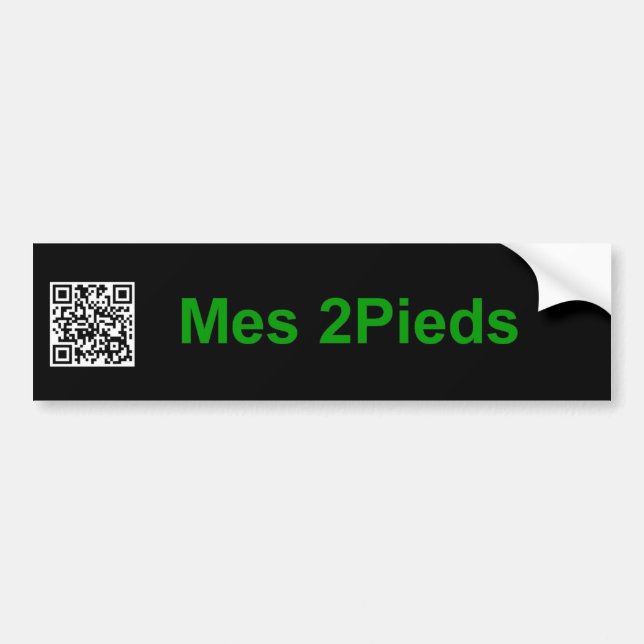 Mein QR Code Kaywa Dan Bizet Bannière Mes2Pieds Autoaufkleber (Vorne)