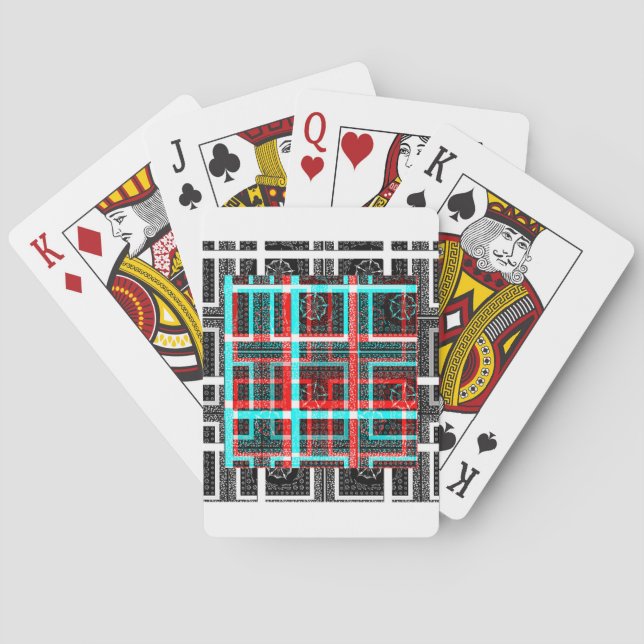 Mein quadratischer Labyrinth-Entwurf Spielkarten (Rückseite)