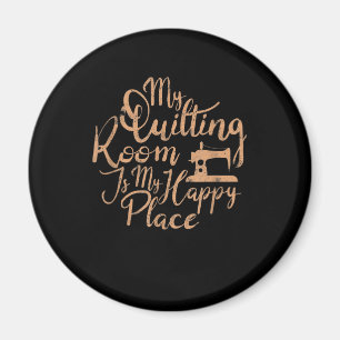 Mein Quiltierzimmer ist mein glücklicher Ort - Qui Magnet