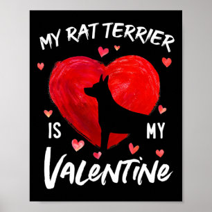 Mein Rattenterrier ist mein Valentinsherz Rattente Poster