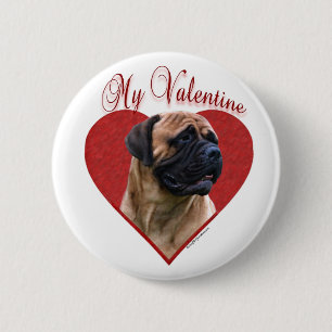 Mein Red Bullmastiff Valentine Button