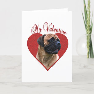 Mein Red Bullmastiff Valentine Feiertagskarte