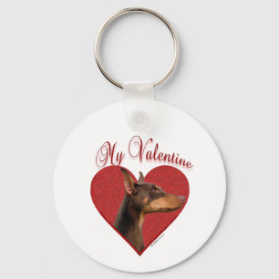 Mein Red Doberman Valentine Schlüsselanhänger