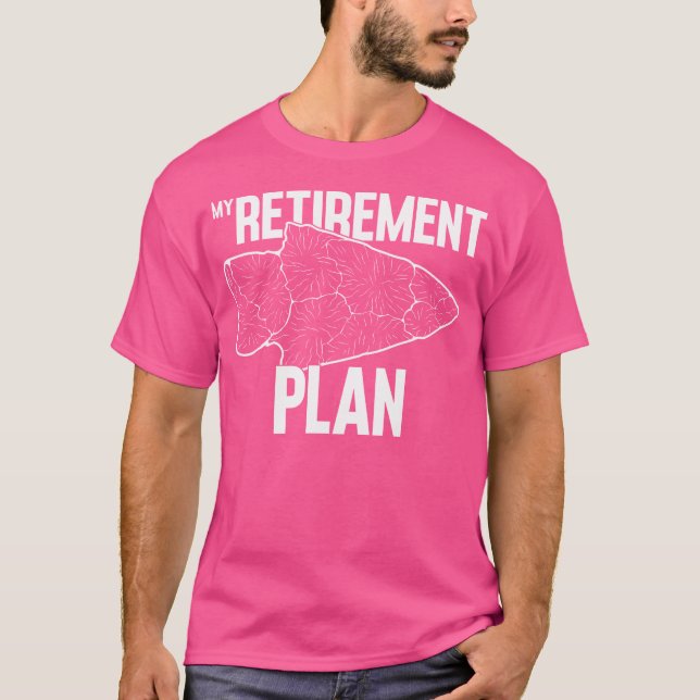 Mein Rentenplan Arrowhead Junting Flintknapping T-Shirt (Vorderseite)