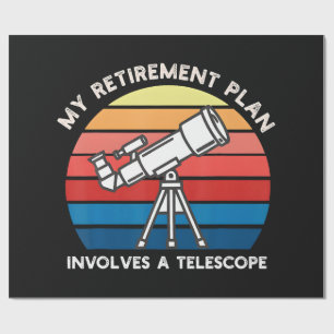 Mein Rentenplan beinhaltet ein Teleskop Geschenkpapier