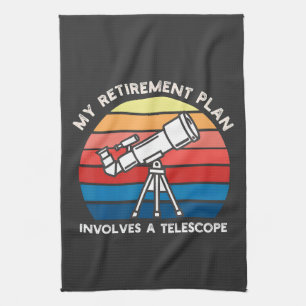 Mein Rentenplan beinhaltet ein Teleskop Geschirrtuch