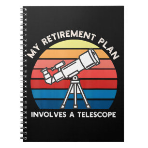 Mein Rentenplan beinhaltet ein Teleskop Notizblock