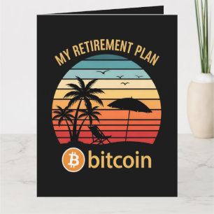 Mein Rentenplan Bitcoin Strand Sonnenuntergang Karte