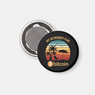 Mein Rentenplan Bitcoin Strand Sonnenuntergang Magnet