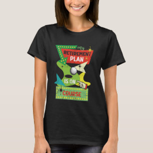 Mein Rentenplan ist auf Kurs Retro Mitte des Jahrh T-Shirt