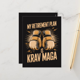 Mein Rentenplan ist Krav Maga Feiertagspostkarte
