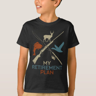 Mein Rentenplan Jagd Angeln Jäger Großvater T-Shirt