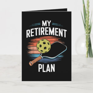 Mein Rentenplan Pickleball-Spieler Feiertagskarte