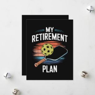 Mein Rentenplan Pickleball-Spieler Feiertagskarte