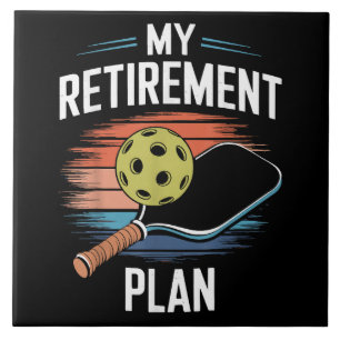 Mein Rentenplan Pickleball-Spieler Fliese
