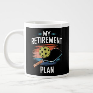 Mein Rentenplan Pickleball-Spieler Jumbo-Tasse