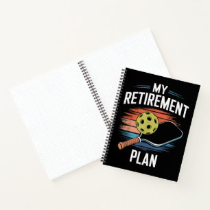 Mein Rentenplan Pickleball-Spieler Notizbuch