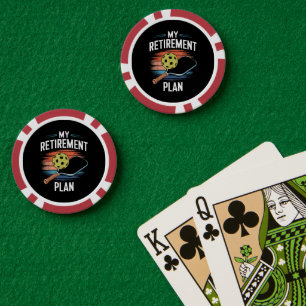Mein Rentenplan Pickleball-Spieler Pokerchips