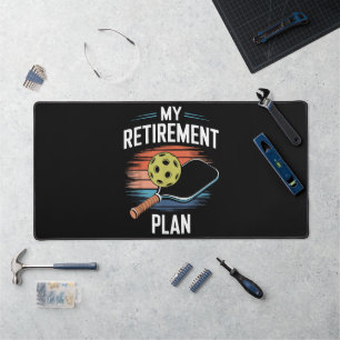 Mein Rentenplan Pickleball-Spieler Schreibtischunterlage