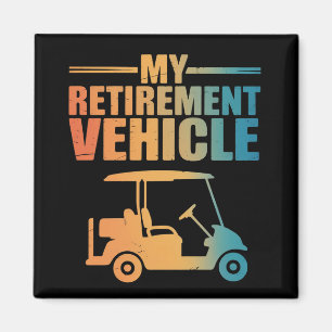 Mein Rentnerfahrzeug Golfwagen Golfer Golf Cart Li Magnet