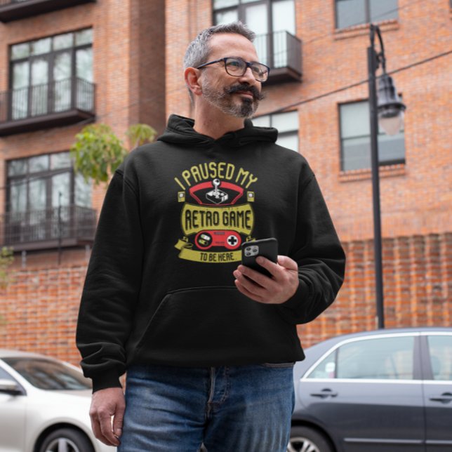 Mein Retro-Spiel gestoppt - Vintager Gamer Hoodie (Von Creator hochgeladen)