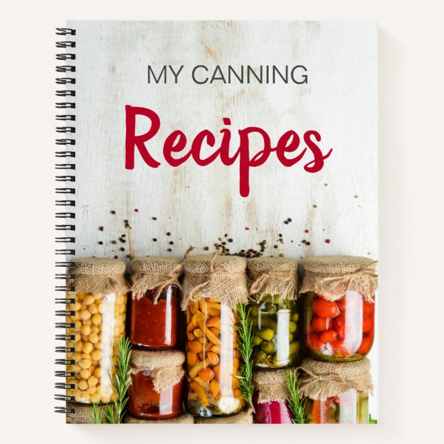 Mein Rezept für Canning Notizbuch (Vorderseite)