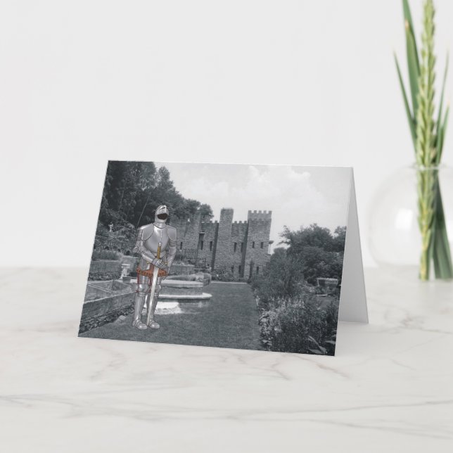 Mein Ritter in glänzender Rüstung Karte (Vorderseite)