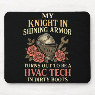 Mein Ritter in lustiger funkelnder Heizungstechnik Mousepad