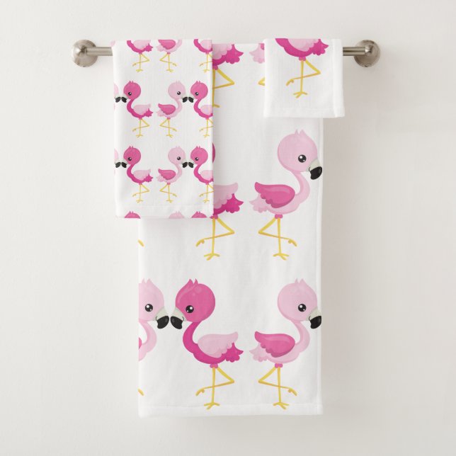 Mein rosa Flamingo Badhandtuch Set (Insitu)