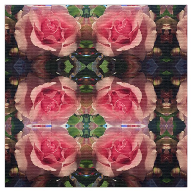 Mein rosa Rosengewebe Stoff (Muster)