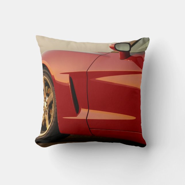 Mein rotes klassisches Auto Kissen (Vorderseite)