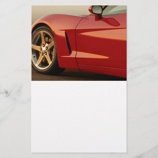 Mein rotes Korvette Briefpapier (Vorderseite)