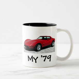 Mein Rotes Korvette von 1979 Zweifarbige Tasse