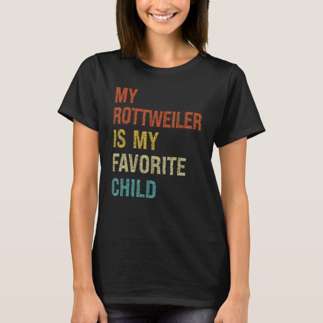 Mein Rottweiler ist meine Lieblingsfamilie für Kin T-Shirt (Vorderseite)