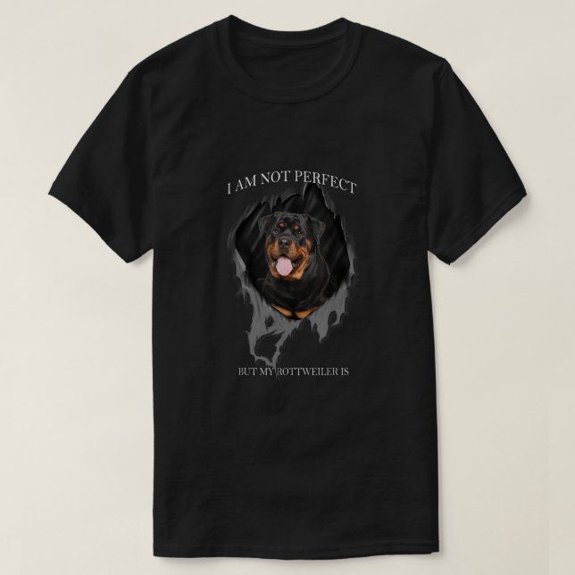 Mein Rottweiler ist perfekte Hunde T-Shirt (Design vorne)