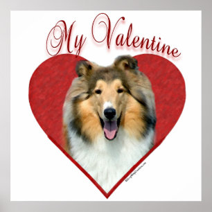 Mein Rough Collie Valentine Poster