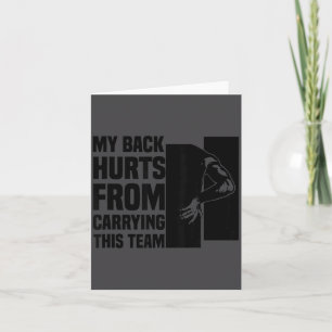Mein Rücken Tut Weh Vom Tragen Dieses Teams Lustig Karte