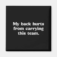 Mein Rücken tut weh, wenn ich diesem Team einen so
