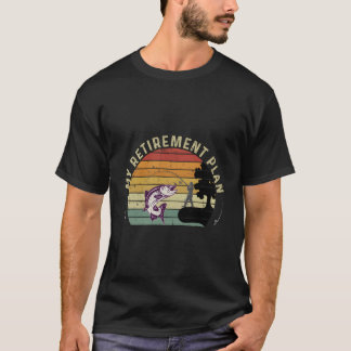 Mein Ruhestand Funny Fishing Slogan Retro Fisch T-Shirt