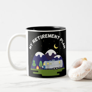 Mein Ruhestandsplan - Campingwagen RV - Ruhestand Zweifarbige Tasse