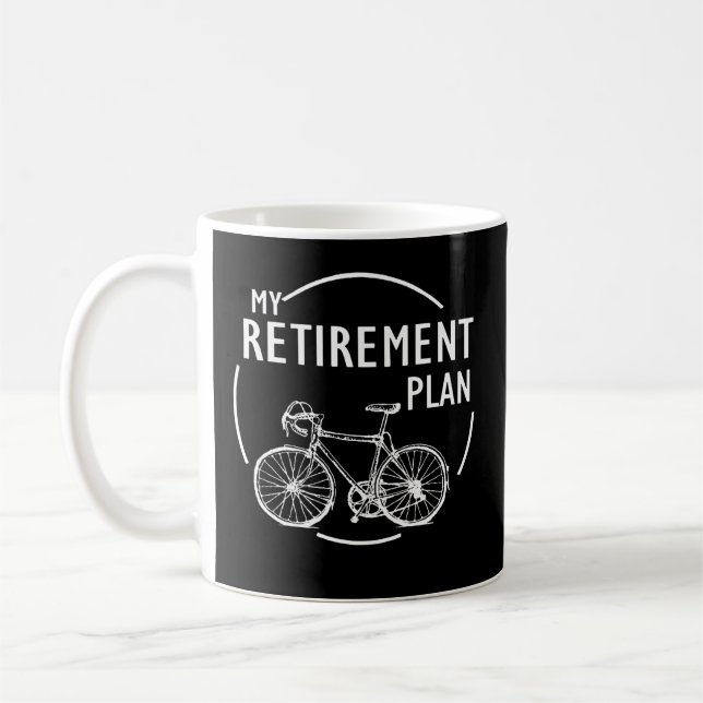 Mein Ruhestandsplan Fahrradfahrer Kaffeetasse (Links)