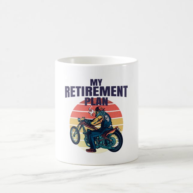 Mein Ruhestandsplan Motorrad Kaffeetasse (Mittel)