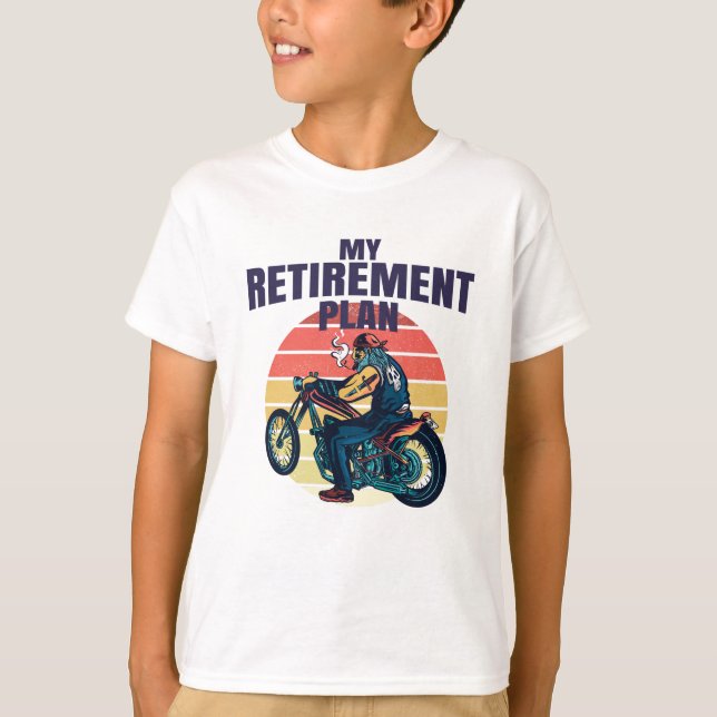 Mein Ruhestandsplan Motorrad T-Shirt (Vorderseite)