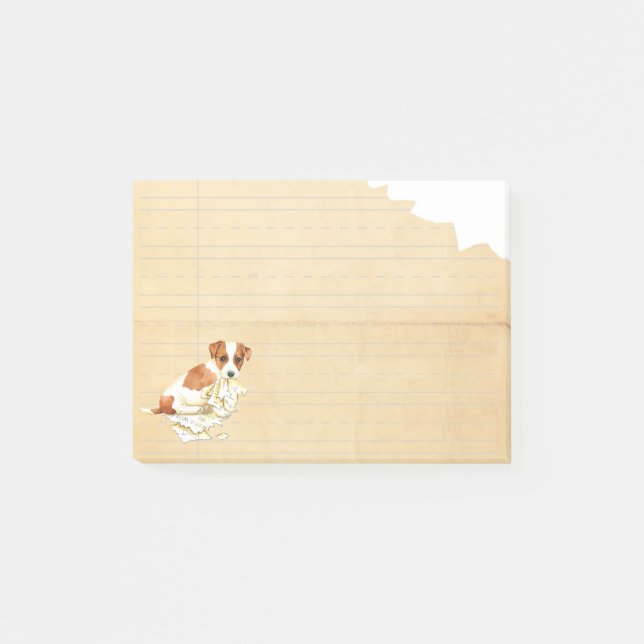 Mein Russell-Terrier aß meine Hausaufgaben Post-it Klebezettel (Vorderseite)