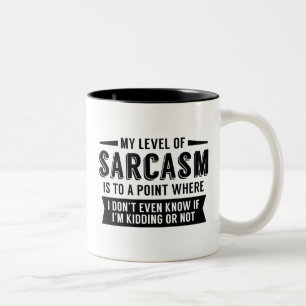 Mein Sarkasmus-Level Zweifarbige Tasse